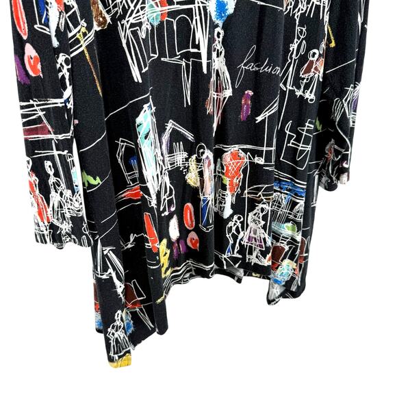Ali Miles Plus Size 2X Wearable Art City Fashion Scene Artsy Blouse Shirt Top - Picture 5 of 7